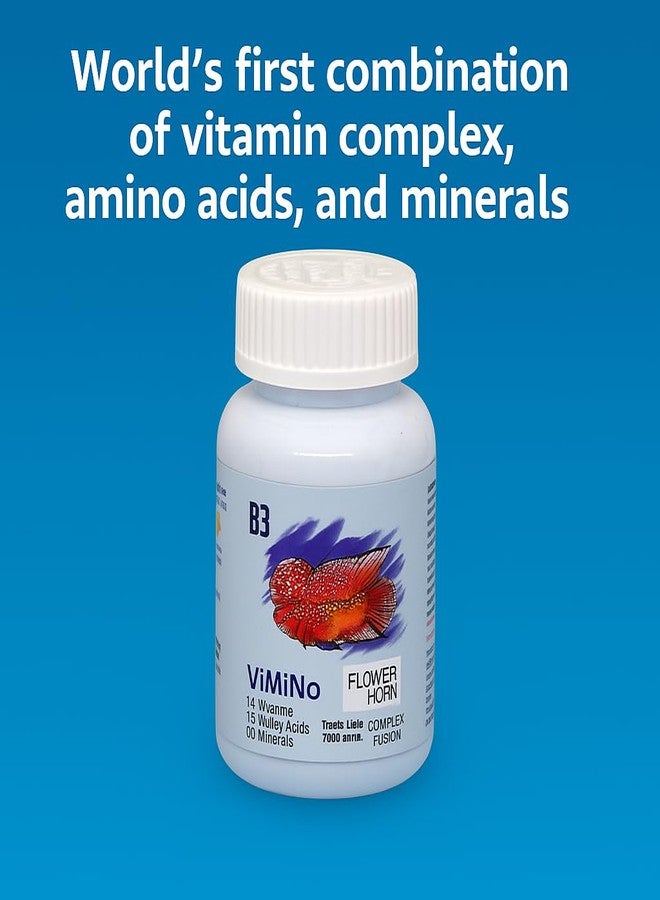 VAYINATO Billion Bacteria ViMiNo 140ml | Vitamin Complex | 14 Vitamins, 18 Amino Acids, 9 Minerals | Curcumin Infused | Treats 7000 litres (for Flowerhorn) - Image 4